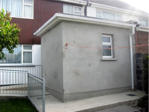 Access ramp and extension for mobility shower room - mobility grant works carried out by Old Craft General Building, Dublin