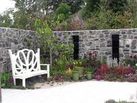 Bloom Festival in Dublin - decorative stone wall built by Old Craft General Building, Dublin, Ireland